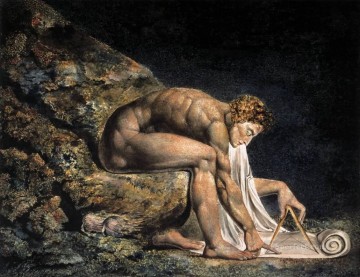 William Blake Painting - Isaac Newton Romanticismo Edad Romántica William Blake